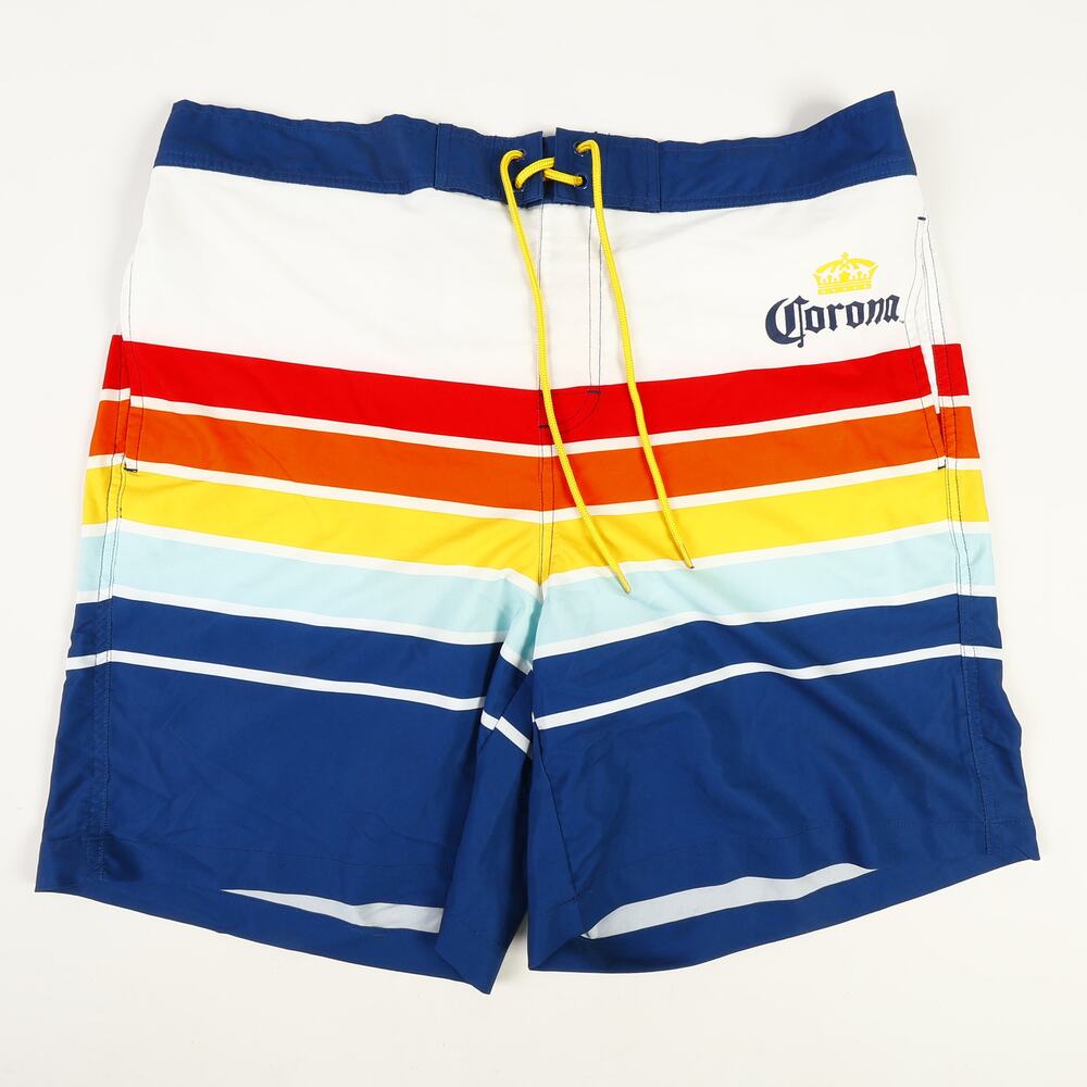 Corona Extra Mens XL 40/42 Swim Shorts Striped